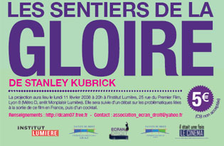 Projection-d�bat : Les Sentiers de la Gloire